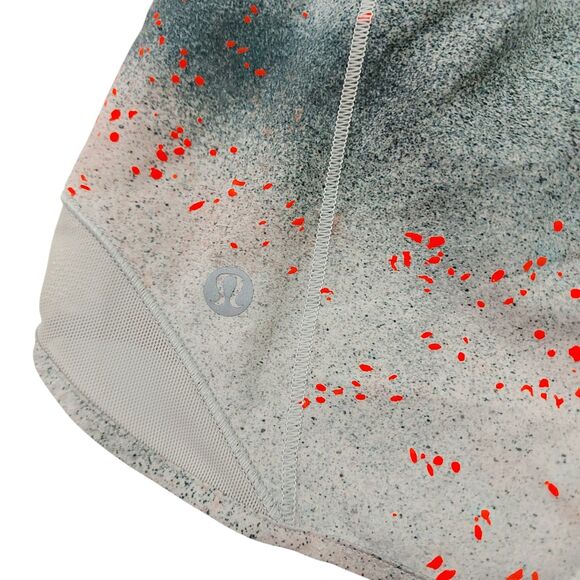 Lululemon Shorts Womens 8 Gray Hotty Low Rise 2.5" Reflective Lined Running Gym - Picture 8 of 12